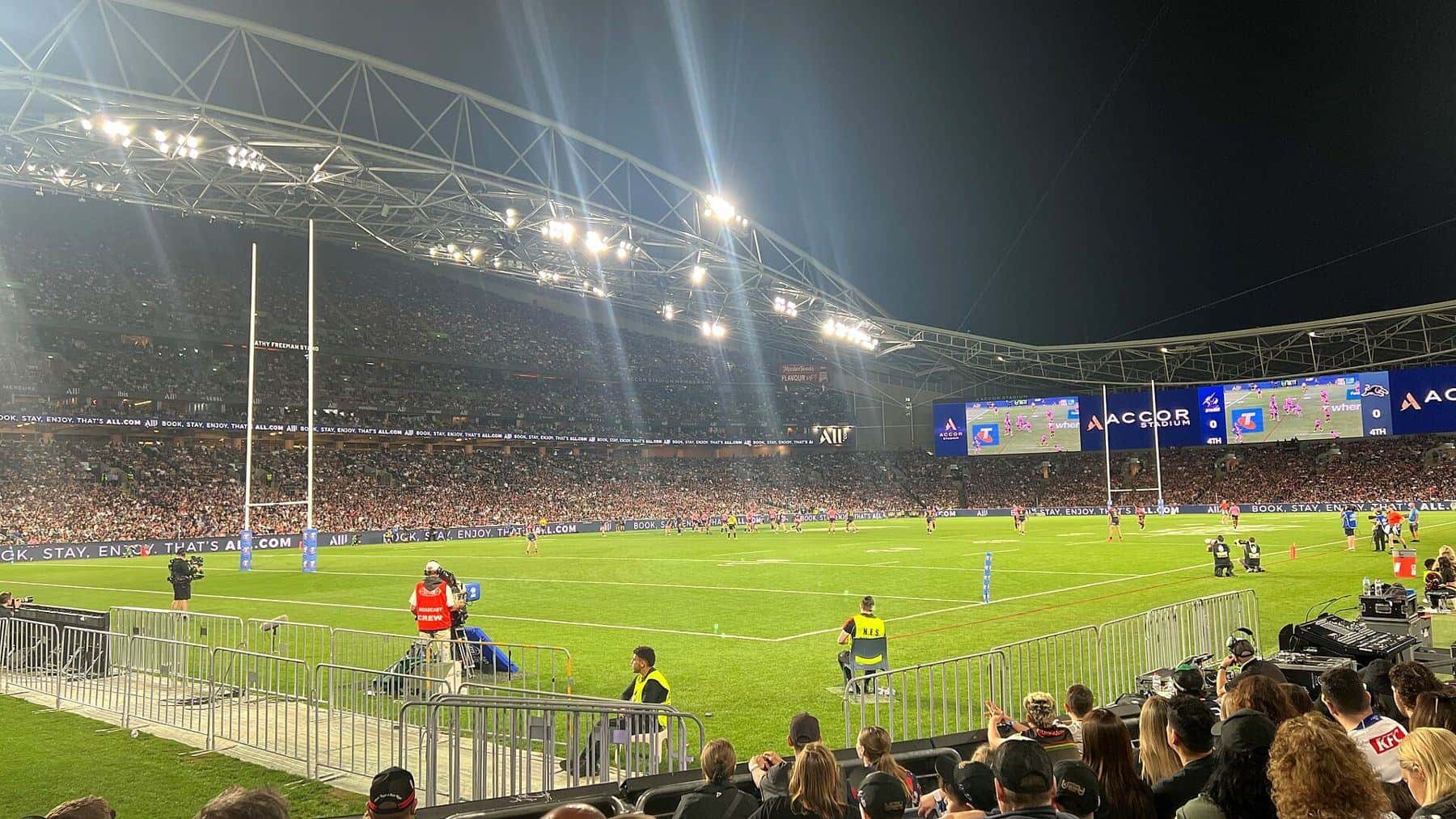 The crowd at Stadium Australia during the 2024 NRL Grand Final